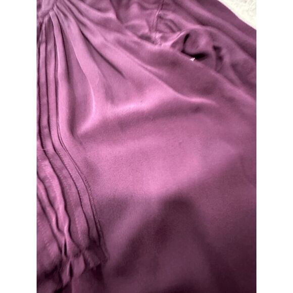 Calvin Rucker Violet Silk Pleated Tenderness Top Size M - Picture 9 of 13